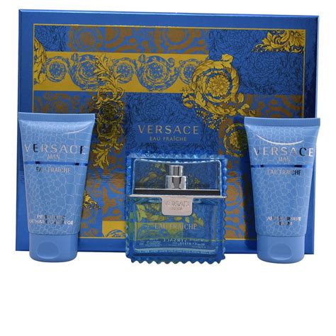 versace for men gift set|Versace man eau fraiche set.